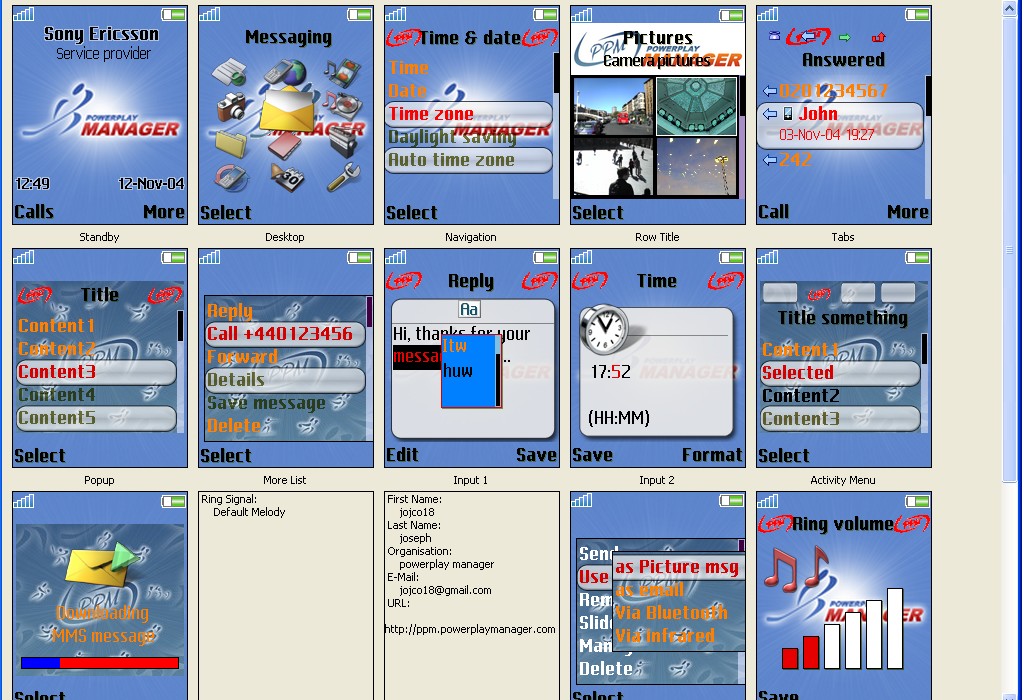 sony ericsson wallpaper. Sony Ericsson theme - samples